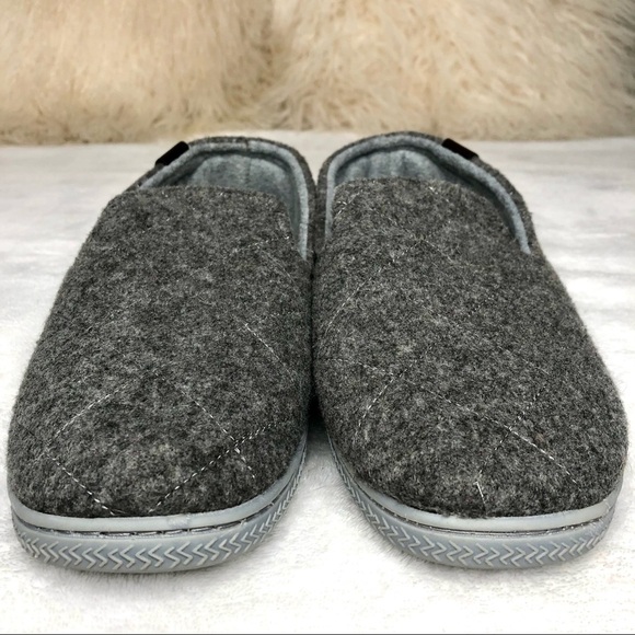 Dluxe by Dearfoams Christina Loafer Quilted Slippers Gray XL US 11 12 - Picture 7 of 16